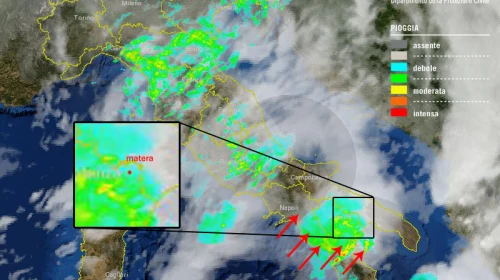 Forte acquazzone: video e prossima evoluzione.